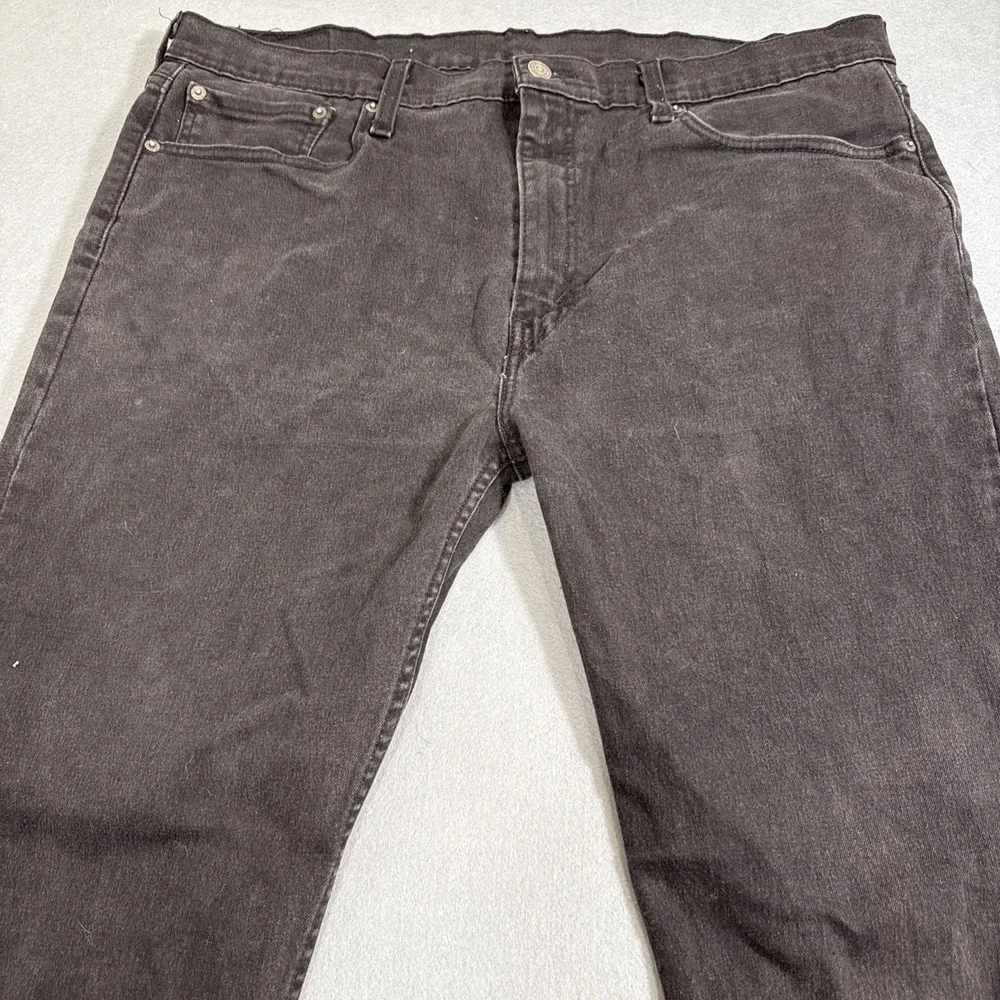 JEANS STRAIGHT Levi's 505 MENS 38X34 Regular Black Wash STRETCH